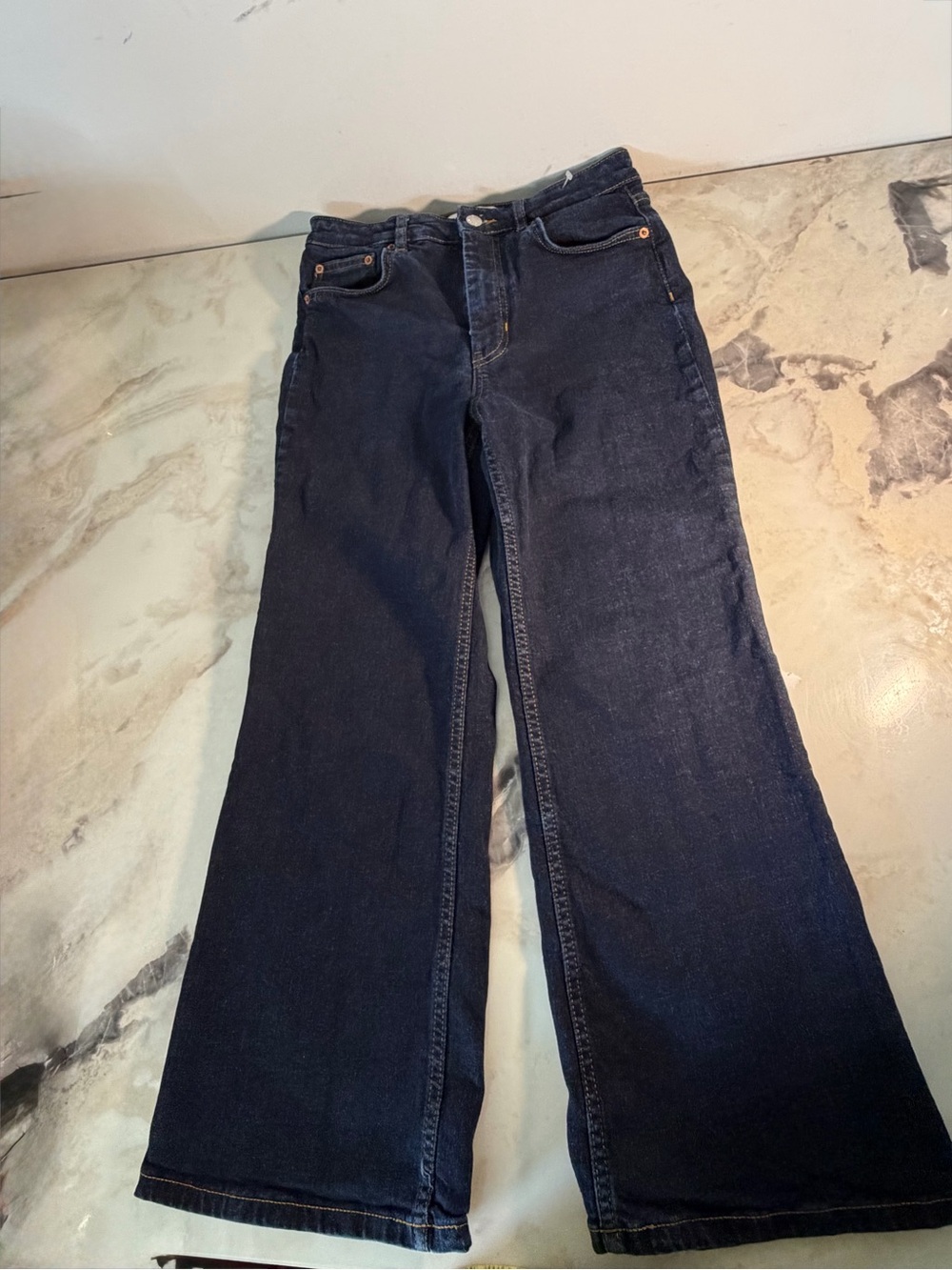 Zara Boot Cut Jeans in Dark Blue